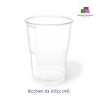 bicchieri plastica 300cc 300ml trasparenti PET resistenti birra cocktail feste