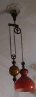 LAMPADARIO CHANDELIER SALI SCENDI ANNI 60 DESIGN INDUSTRIAL RARO