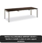 Tavolo Allungabile AirPort Calligaris Ceramica Grigio Nero