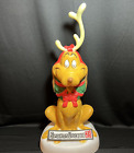 Christmas Lighted Blow Mold Outdoor Decor Grinch Max With Antler Dr. Seuss, 24in