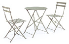 Tavolo con sedie completo 3 pezzi Bistro Giotto Tortora sat FS460