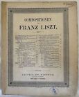 FRANZ LISZT INVOCATION FINE 800 SPARTITI PIANOFORTE MUSICA