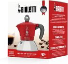 Bialetti Moka Induction Rossa Caffettiera per piani ad Induzione 2 - 4 - 6 tazze