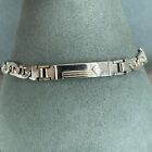 925 sterling silver bracelet chain mariner anchor link panel Italian 8