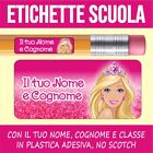 30+120 pz ETICHETTE ADESIVE personalizzate scuola BARBIE con il tuo nome