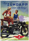 ZUNDAPP MOTO POSTER PUBBLICITÀ ANNI 50 dimensioni 70 x 50 cm