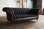 Chesterfield Design Luxus Polster Sofa Couch Sitz Garnitur Leder Textil Neu #194