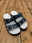 QVC Rieker Double Strap Slide Sandal Navy Size Small Fits 3 - 4 RRP £ 55