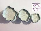 SET 3 STAMPINI ESPULSIONE ROSA - TIMBRO STAMPI TORTA DECORAZIONE CAKE DESIGN