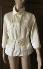 Linen jacket STEFANEL Woman, cream color, size IT 44 DE 40 US 10 GB 12 lined