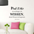 Wandtattoo Zitat "Phantasie ist...", Albert Einstein Wandsticker Wandaufkleber