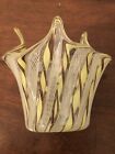 Venini Handkerchief Vase Zanfirico Fazzoletto Latticino Aventurine 1950s