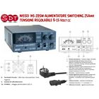 NISSEI NS-28SW ALIMENTATORE SWITCHING 25Amp. TENSIONE REGOLABILE 9-15 Volt cc