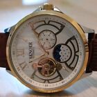 Orologio Uomo Automatico Pelle Gold Brown **Bellissimo** !!!