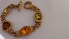 Superbe bracelet Agatha Paris bracelet rhinestone gold tone french designer