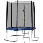 Trampolino Elastico per Adulti Rete di Sicurezza Scala 223x223x230 Blu DecHome