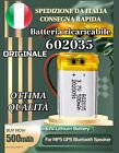 BATTERIA 602035 ORIGINALE RICARICABILE AI POLIMERI LI PO 3.7 V QUALITÀ 500mAh