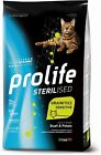 Prolife Cibo per Gatti Sterilised GrainFree Sensitive Croccantini Quaglia 1.5 KG