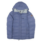 JACK WOLFSKIN Womens Puffer Coat Blue Hooded UK 8