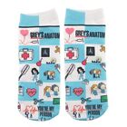 Grey s Anatomy Blue & White Check Cotton Socks