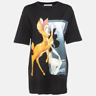 Givenchy Black Bambi Print Cotton T-Shirt L