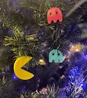 Gadget NATALE PACMAN stampato 3D albero natalizio feste PLA foro decorazione