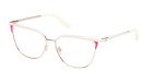 Montature per occhiali da vista donna Guess bianchi in metallo montatura cat eye