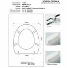 Copriwater Dolomite NOVELLA / MINI BIANCO Cerniera Cromo-Sedile-Asse Wc