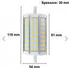 Lampada Led 10w  Per Ricambio Alogena R7s Luce Fredda 6000k 118mm 950lm