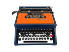 Olivetti Dora/ Lettera 31 Blue & Orange Typewriter, Vintage Manual