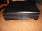 Cassettiera nera per videocassette VHS in plastica da 24 posti