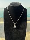 Collana Lettera K In Argento 925