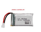 STOCK 2 BATTERIE LIPO 1000MAH 3,7V PER DRONE RICAMBIO 25C DRONE 952540