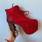 Botines Mujer  JEFFREY CAMPBELL LITA COLOR ROJO ANTE