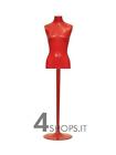 Busto Donna Bonaveri in vinile rosso completo di base