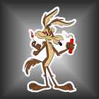 adesivo willy il coyote sticker decal autocollant pegatina aufkleber