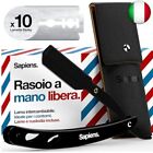 Sapiens Barbershop Rasoio a Mano Libera - Rasoio Barba Uomo - Rasoio Barbiere +