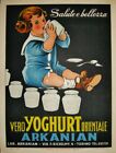 Yoghurt Arkanian  Torino manifesto espositore 1952