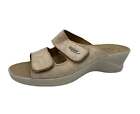 Fly Flot Donna Pantofole 96E28 Ciabatte Velcro Beige