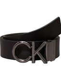 Calvin Klein Cintura Uomo Metal Bombe 3.5 cm Cintura in Pelle120 Cm