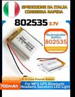 Batteria 802535 3,7V Li-Po 700mAh NUOVA! 2 fili, Alta qualità  ricaricabile