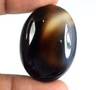 Naturale 54.45 CT Ovale Cabochon Brasiliano Onice Nera Gemma Certificato B61238