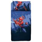 SPIDERMAN lenzuola singole in cotone blu per bambini