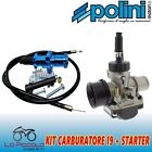 KIT CARBURATORE DELL ORTO PHBG 19 DS + COMANDO ARIA POLINI MALAGUTI F12 PHANTOM