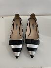 PRADA BALLERINA BALLERINAS SCHUHE SCHWARZ SILBER GR 40