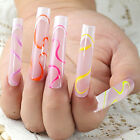 240pcs Fausses Extensions D ongles Transparent Ultra Long Nail Tips Full Cover T