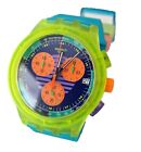 orologio SWATCH NEON WAVE SUSJ404 cronografo con data e lancette luminose