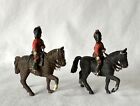 2 Vintage Painted Plastic Britains Era Scottish Toy Soldiers On Horseback #427