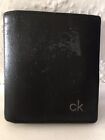 Calvin Klein Black Leather Trifold Wallet CK