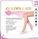 Collant Golden Lady Transparent  15 den velato 10 paia